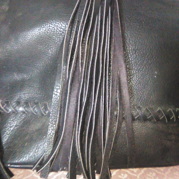 Big Buddha Fringe Gold Stud JDOOLE Black Bag NWT - Picture 11 of 12
